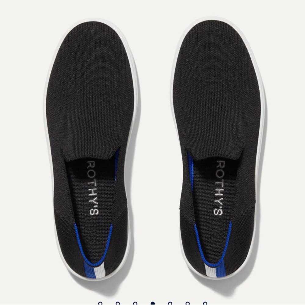 Rothy's Black and Blue Athletic Slip-On Shoes